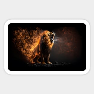 Roaring lion, generative ai Sticker